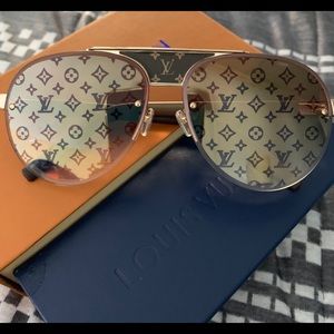 Authentic LV monogram mirrored lenses sunglasses
